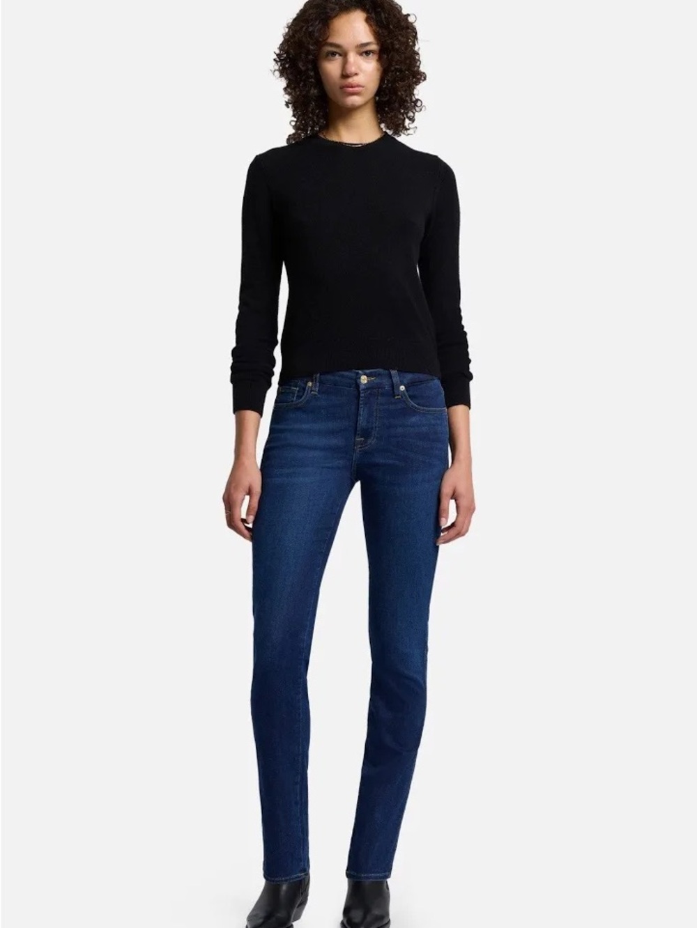 NWOT 7 For All Mankind Kimmie Straight Leg Jeans in Dark Wash Size 31